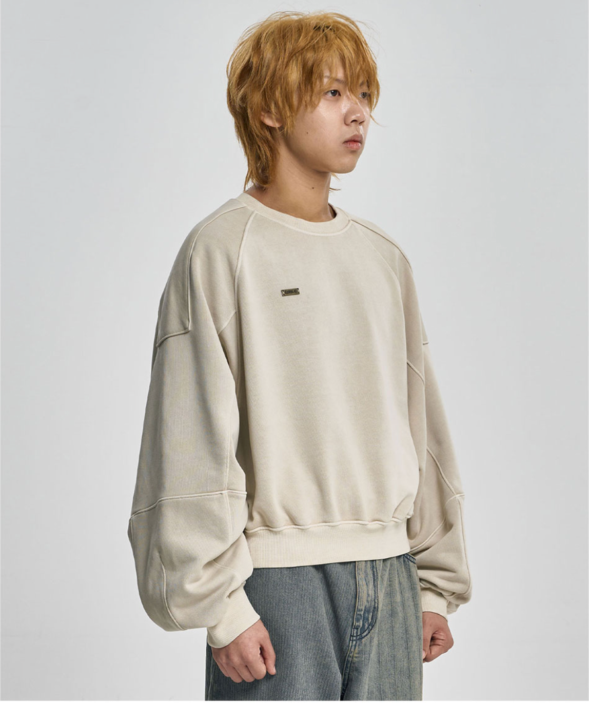 Vintage Panel Cropped Sweatshirt